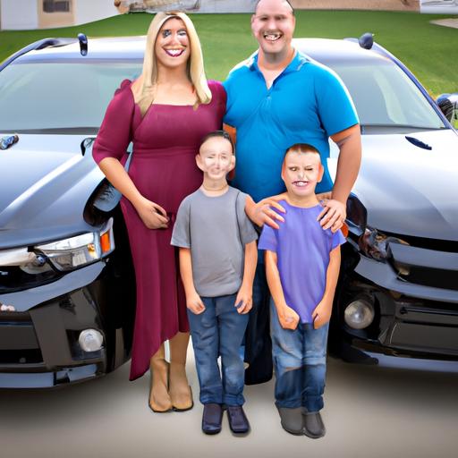 A happy family enjoying the savings provided by multi-car insurance discounts.